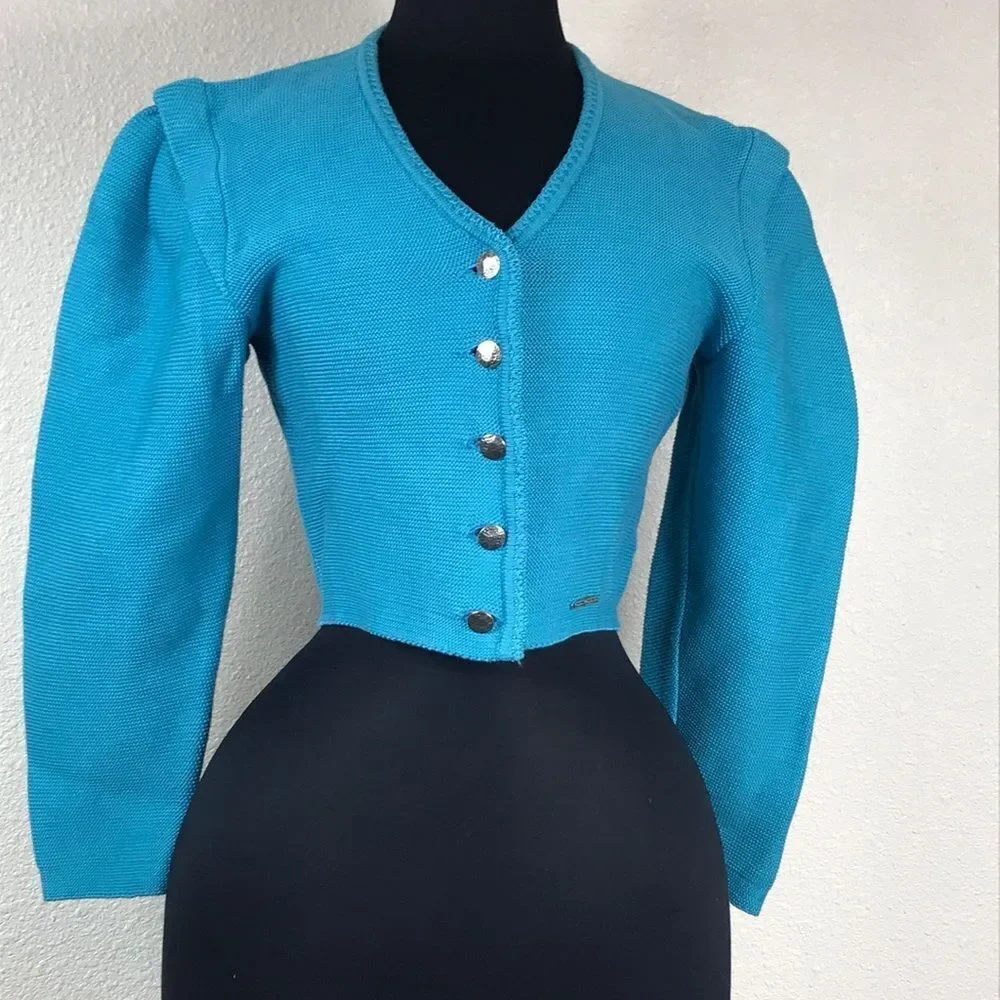 Vintage Geiger of Australia Women Blue Sweater Size 34